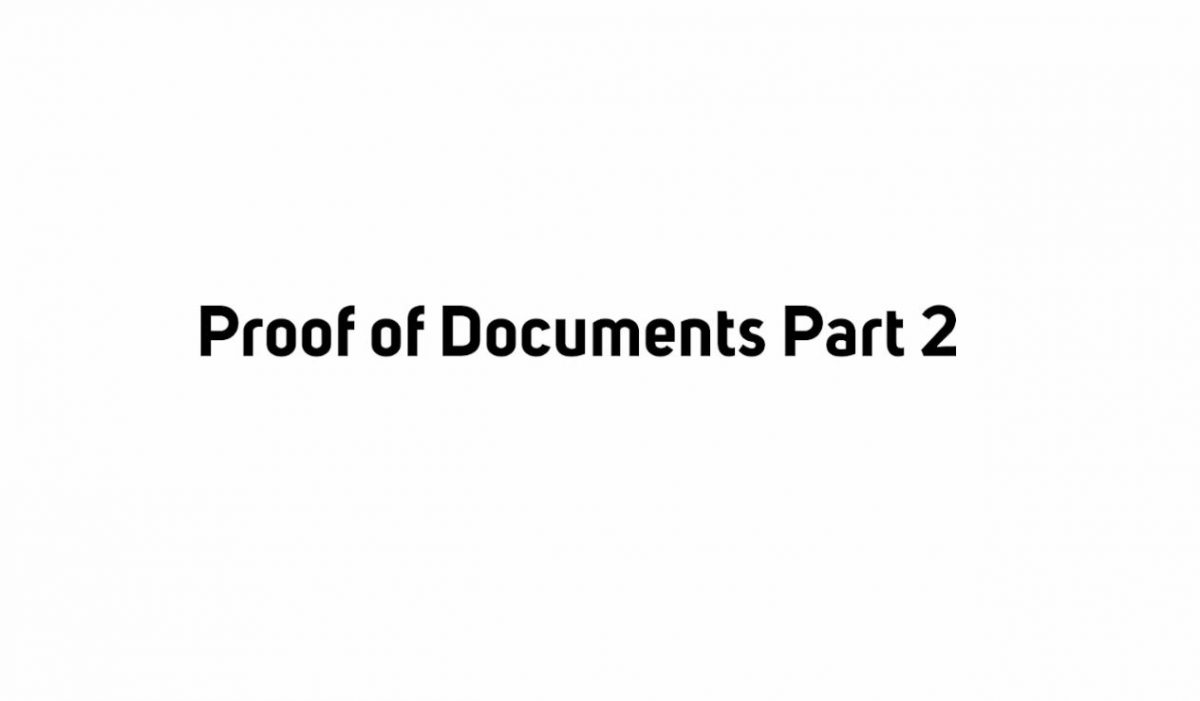 Proof of Documents Part 2